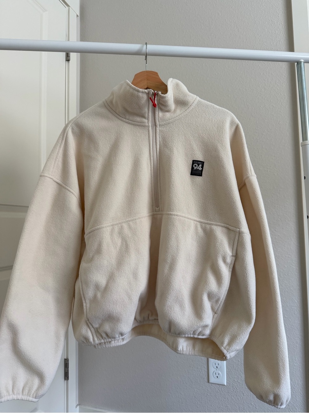 Old Navy Cream Half-Zip Fleece Pullover